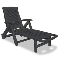 Reny Outdoor Foldable Sun Lounger, Adjustable Back, Black - BM339696