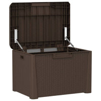 Jely Outdoor Garden Storage Box w Seat Cushion, 29 Inch, Brown - BM339700