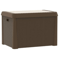 Jely Outdoor Garden Storage Box w Seat Cushion, 29 Inch, Brown - BM339700