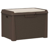 Jely Outdoor Garden Storage Box w Seat Cushion, 29 Inch, Brown - BM339700