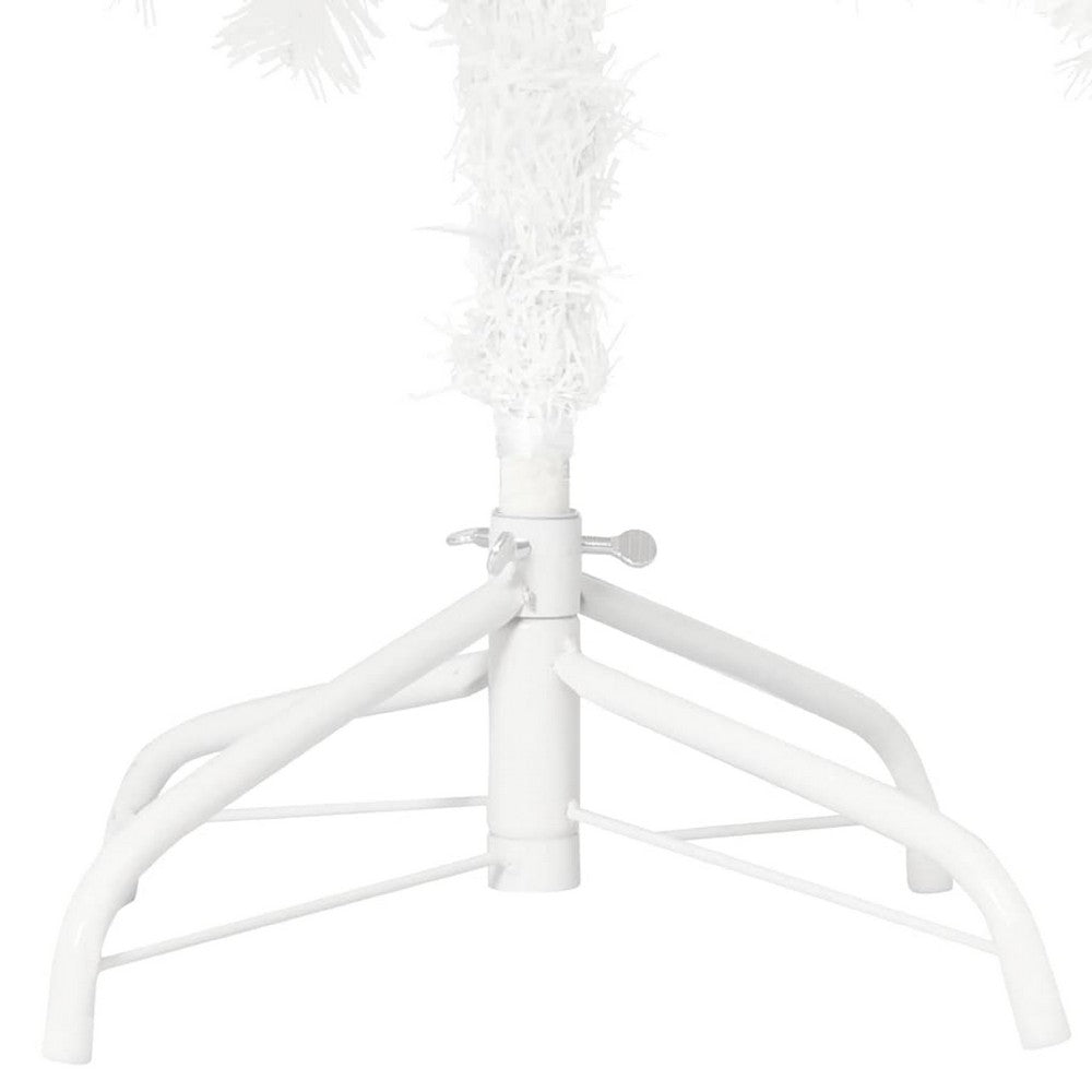 Zeny 48 Inch Faux Christmas Tree, Snowy White Design, Sturdy Steel Base - BM339704
