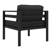 Xem Outdoor Sofa Chair, Fiberfill Seat and Back Cushions, Anthracite Black - BM339705