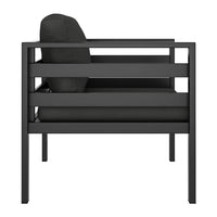 Xem Outdoor Sofa Chair, Fiberfill Seat and Back Cushions, Anthracite Black - BM339705