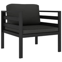 Xem Outdoor Sofa Chair, Fiberfill Seat and Back Cushions, Anthracite Black - BM339705
