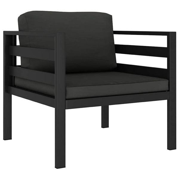 Xem Outdoor Sofa Chair, Fiberfill Seat and Back Cushions, Anthracite Black - BM339705