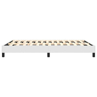 Yeri Full Size Bed Frame, White Faux Leather, Low Profile Legs - BM339707