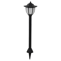 Myna Outdoor Solar-Power Lamp Set of 3, White LED, Classic Black Finish - BM339711