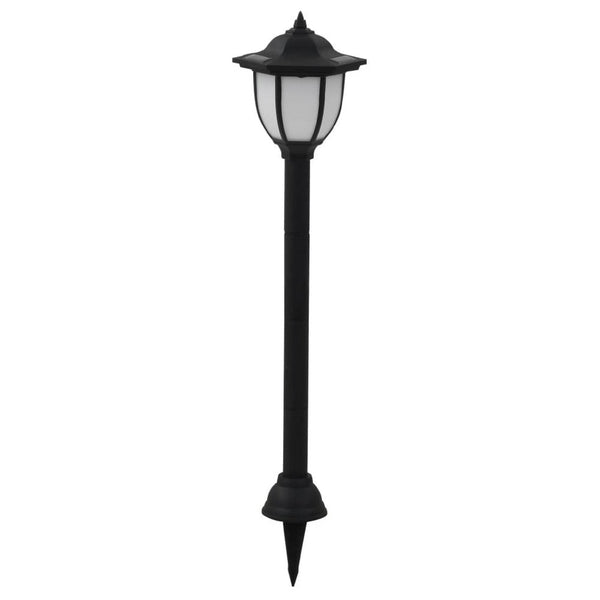 Myna Outdoor Solar-Power Lamp Set of 3, White LED, Classic Black Finish - BM339711