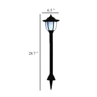 Myna Outdoor Solar-Power Lamp Set of 3, White LED, Classic Black Finish - BM339711