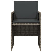 Fendy Patio Chair Set of 4, Powder Coated Metal Frame, Gray Faux Rattan - BM339712