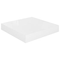 Hannah Floating Wall Shelf Set of 2, 9x9 inch High gloss White Honeycomb - BM339715