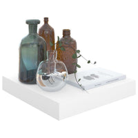 Hannah Floating Wall Shelf Set of 2, 9x9 inch High gloss White Honeycomb - BM339715