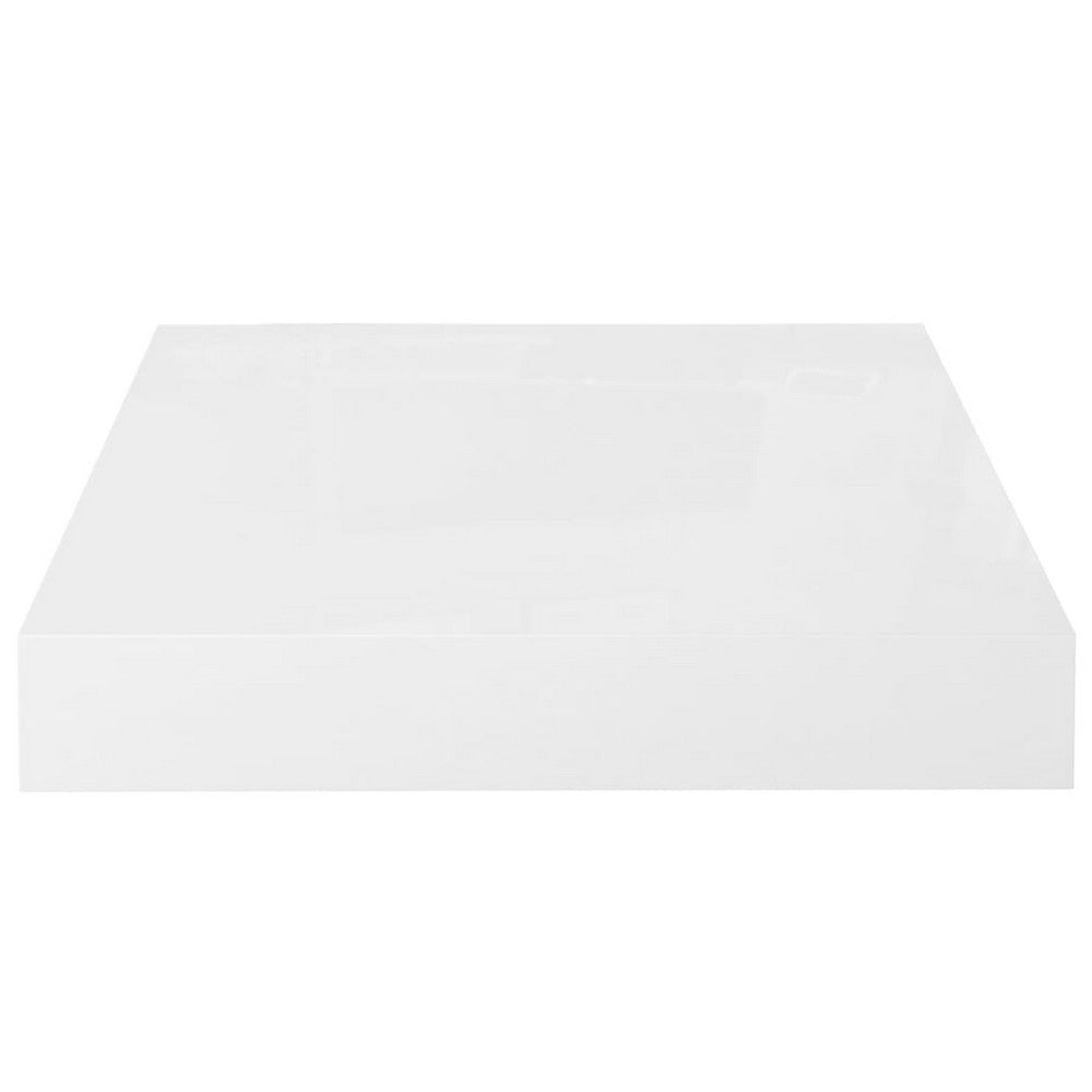 Hannah Floating Wall Shelf Set of 2, 9x9 inch High gloss White Honeycomb - BM339715