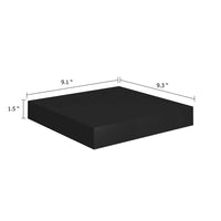 Hannah Floating Wall Shelf Set of 2, 9x9 Square Frame, Black Honeycomb, Metal - BM339717