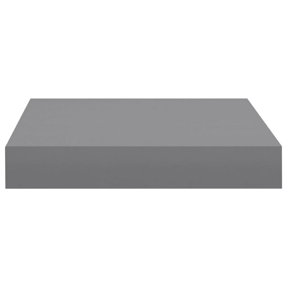 Hannah Floating Wall Shelf Set of 2, 9x9 Square Frame, Gray Honeycomb, Metal - BM339718