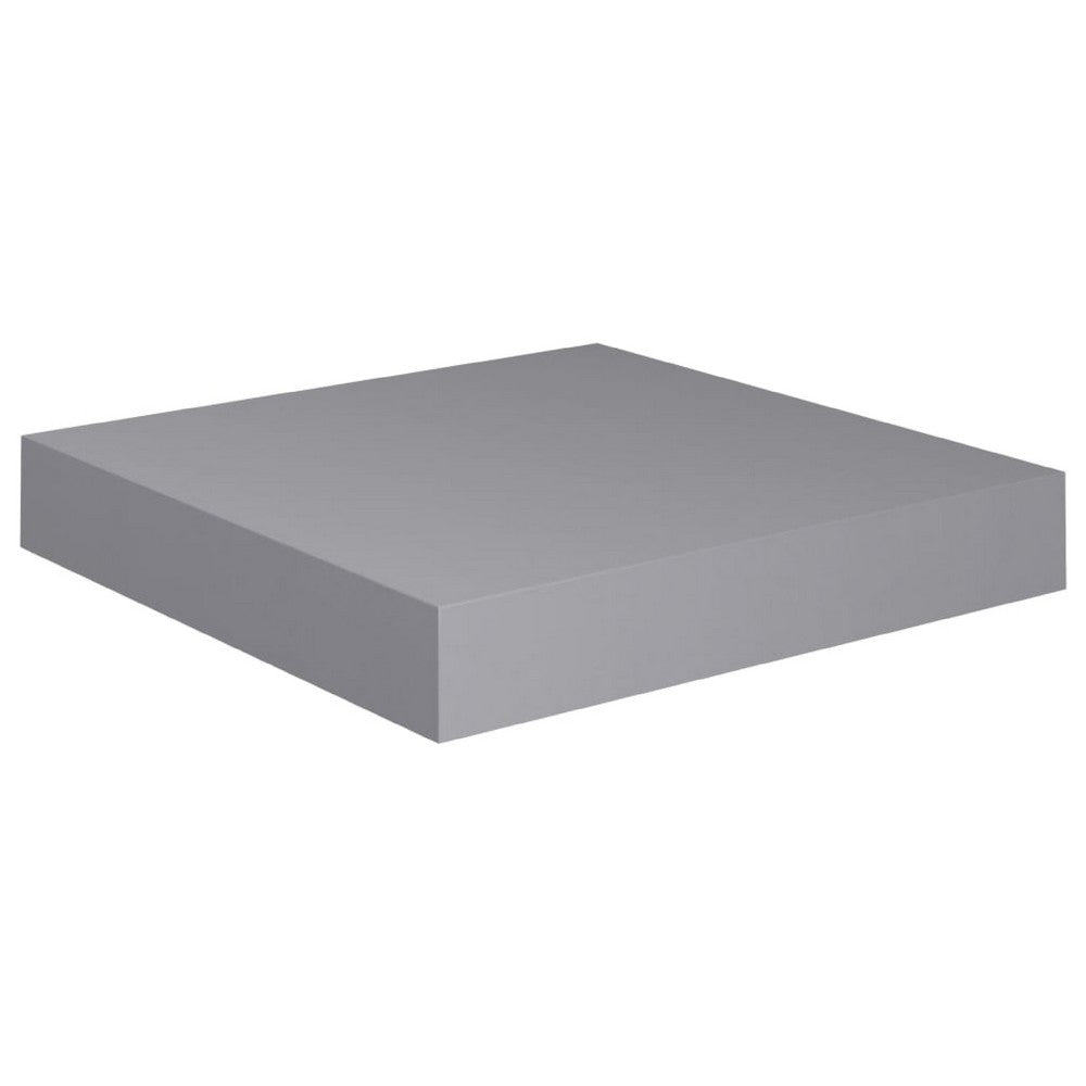 Hannah Floating Wall Shelf Set of 2, 9x9 Square Frame, Gray Honeycomb, Metal - BM339718