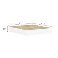Hannah Floating Wall Shelf Set of 2, 9x9 Square Frame, Oak-White Honeycomb - BM339719