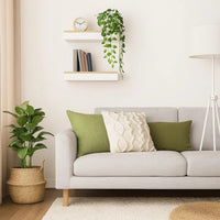 Hannah Floating Wall Shelf Set of 2, 9x9 Square Frame, Oak-White Honeycomb - BM339719