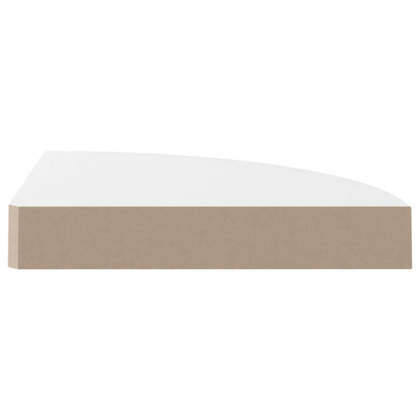 Phoebs Floating Corner Wall Shelf Set of 2, Gloss White Honeycomb, 10 Inch - BM339720