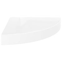 Phoebs Floating Corner Wall Shelf Set of 2, Gloss White Honeycomb, 10 Inch - BM339720