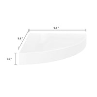 Phoebs Floating Corner Wall Shelf Set of 2, Gloss White Honeycomb, 10 Inch - BM339720