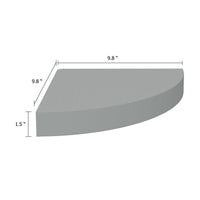 Phoebs Floating Corner Wall-Shelf Set of 2, Gray Honeycomb, Rounded, 10 Inch - BM339722