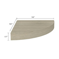 Phoebs Floating Corner Wall-Shelf Set of 2, Brown Honeycomb, Rounded, 10 Inch - BM339723