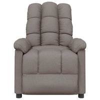 Dino Manual Recliner Massage Chair with Adjustable Headrests, Taupe Polyester - BM339725