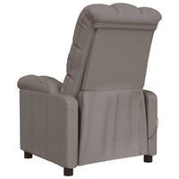 Dino Manual Recliner Massage Chair with Adjustable Headrests, Taupe Polyester - BM339725