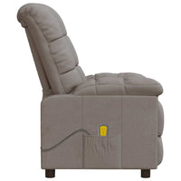 Dino Manual Recliner Massage Chair with Adjustable Headrests, Taupe Polyester - BM339725