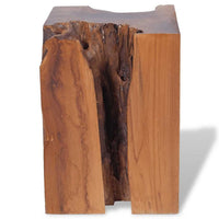 Georgy Outdoor Square Stool with Oiled Finish, Brown Solid Teak Wood - BM339726