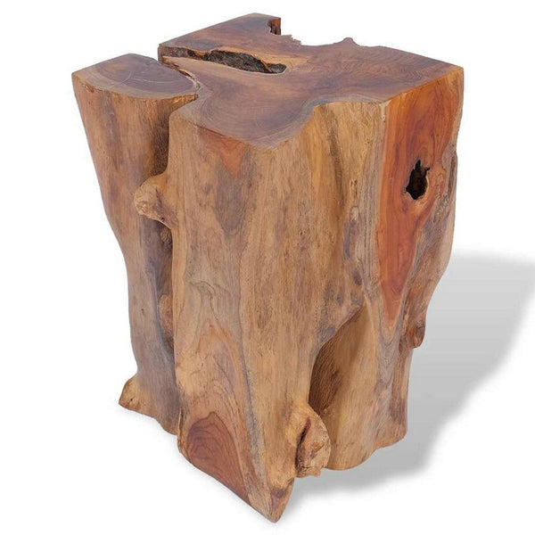 Georgy Outdoor Square Stool with Oiled Finish, Brown Solid Teak Wood - BM339726