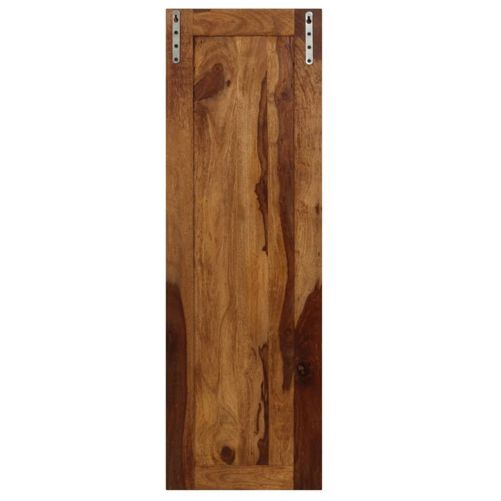 Dough Set of 2 Wall Mounted Coat Racks with 8 Hooks, Brown Sheesham Wood - BM339732
