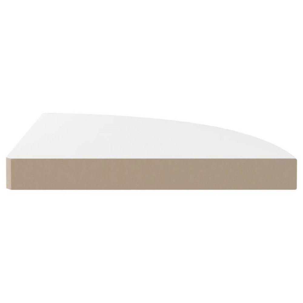 Phoebs Corner Wall- Mounted Shelf, White Honeycomb, Metal Accents, 14 Inch - BM339733
