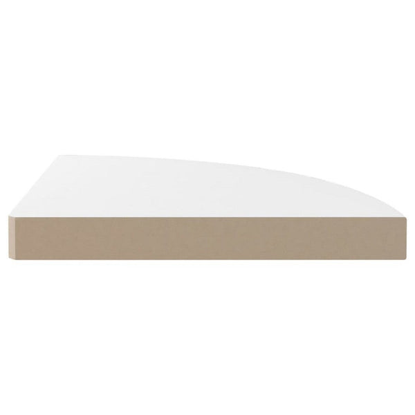 Phoebs Corner Wall- Mounted Shelf, White Honeycomb, Metal Accents, 14 Inch - BM339733