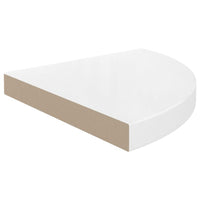Phoebs Corner Wall- Mounted Shelf, White Honeycomb, Metal Accents, 14 Inch - BM339733