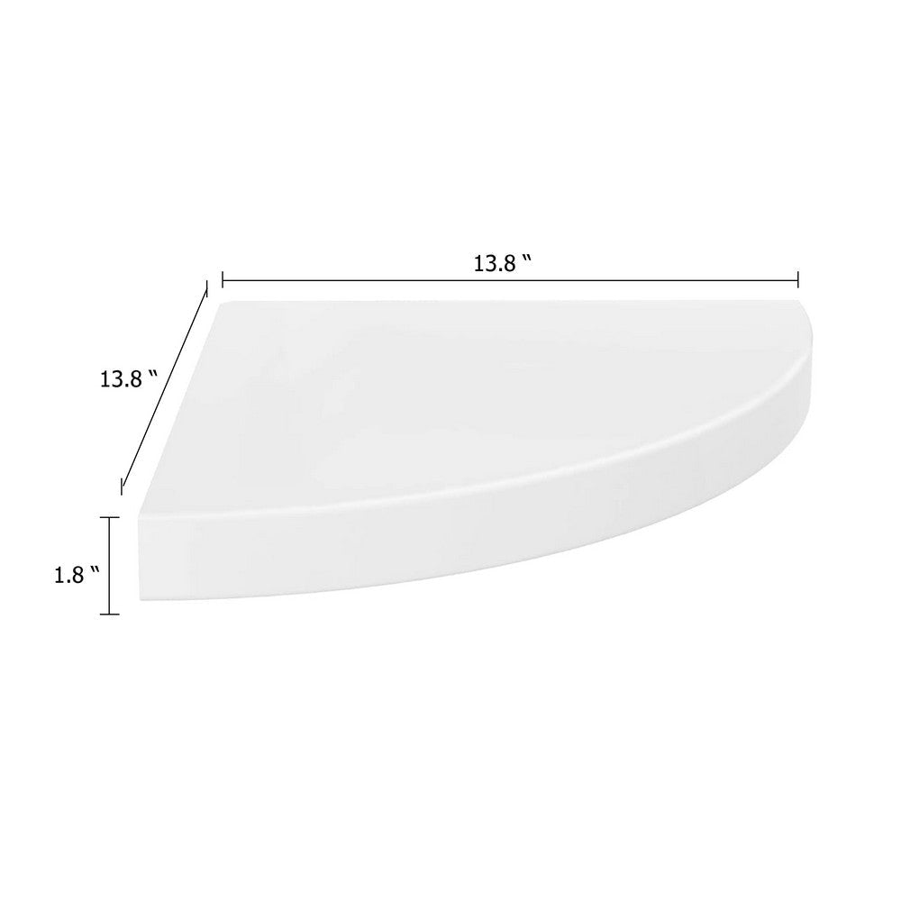 Phoebs Corner Wall- Mounted Shelf, White Honeycomb, Metal Accents, 14 Inch - BM339733