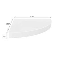 Phoebs Corner Wall- Mounted Shelf, White Honeycomb, Metal Accents, 14 Inch - BM339733