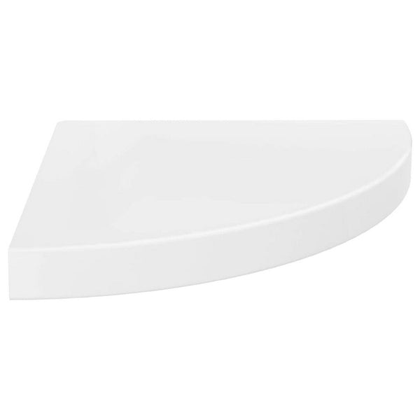 Phoebs Corner Wall- Mounted Shelf, White Honeycomb, Metal Accents, 14 Inch - BM339733