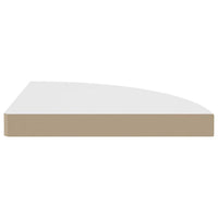 Phoebs Corner Wall-Shelf Set of 2, White Honeycomb, Metal Accents, 14 Inch - BM339735