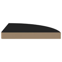 Phoebs Corner Wall- Mounted Shelf, Black Honeycomb, Metal Accents, 14 Inch - BM339736