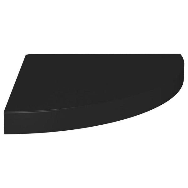 Phoebs Corner Wall- Mounted Shelf, Black Honeycomb, Metal Accents, 14 Inch - BM339736