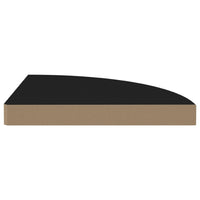 Phoebs Corner Wall-Shelf Set of 2, Black Honeycomb, Metal Accents, 14 Inch - BM339737