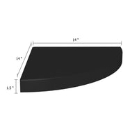 Phoebs Corner Wall-Shelf Set of 2, Black Honeycomb, Metal Accents, 14 Inch - BM339737