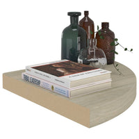 Phoebs Corner Wall- Mounted Shelf, Brown Honeycomb, Metal Accents, 14 Inch - BM339740