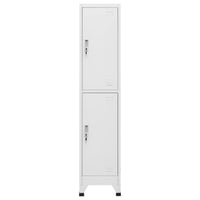 Sonia Rectangular Locker Cabinet with 2 Lockable Doors, Gray Steel - BM339744