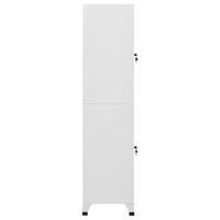 Sonia Rectangular Locker Cabinet with 2 Lockable Doors, Gray Steel - BM339744