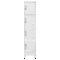 Sonia Rectangle Locker Cabinet, 4 Doors, Industrial Design, Gray Steel - BM339745