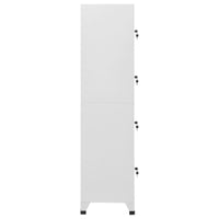 Sonia Rectangle Locker Cabinet, 4 Doors, Industrial Design, Gray Steel - BM339745