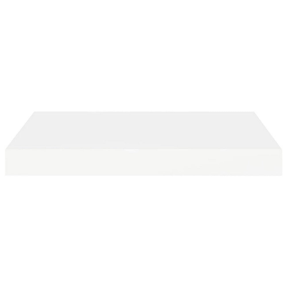 Yuna Floating Wall Shelf Set of 2, White Honeycomb MDF, Metal Accents, 16 Inch - BM339747